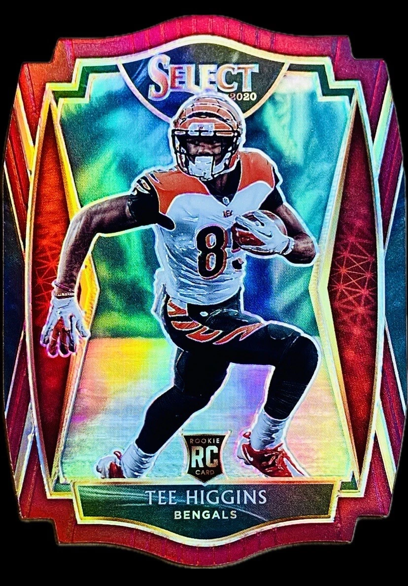 2020 PANINI SELECT TEE HIGGINS PREMIER LEVEL ROOKIE MAROON DIE-CUT PRIZM RC #160