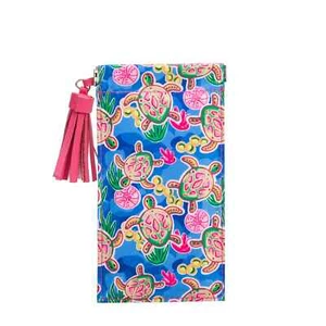 Estuche para Gafas Tortuga Cierre de Metal a Presión Borla, Forrado por Sal y Palma Nuevo con Etiquetas - Imagen 1 de 7