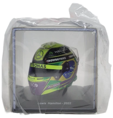 Spark 5HFO85 Mini Helmet Replica Mercedes F1 Brazil 2022 Lewis Hamilton 1/5 Scal - Image 1 of 4