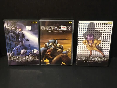 Ghost in the Shell Stand Alone Complex Vol 1, 2, & 5 Anime DVD Foto 1 de 3