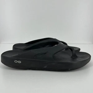 Oofos OOriginal Flip Flop Thong Recovery Slides Sandals Men's 7 Women's 9 Black - Picture 1 of 9