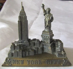 Statua della Libertà Vintage New York City Skyline Empire State Building KI Giappone - Foto 1 di 6