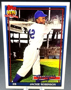 Jackie Robinson 2016 Topps Archives 1991 design bordo blu #201 - Foto 1 di 11