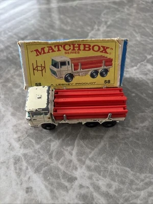 Matchbox Lesney No. 58 DAF Girder Truck mit Box + Original Träger England 1960er - Bild 1 von 4