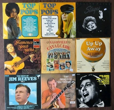 10.  JOBLOT BUNDLE:   81  X  VINYL LP"S MIXED GENRES  -  great value  - Image 1 of 4