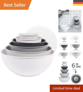 Vielseitige, rutschfeste Rührschüsseln mit Deckeln - 12er Set für Ihre Küche - Bild 1 von 8