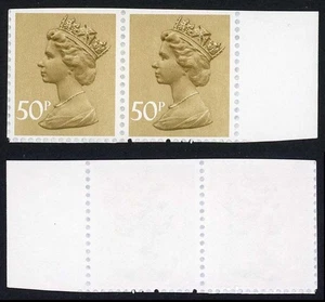 50p Phosphorpapier Paar Imperf oben - Bild 1 von 1