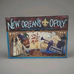 New Orleans-opoly Monopoly style Mardi Gras Bourbon St Board Game NEW & SEALED - Picture 1 of 6
