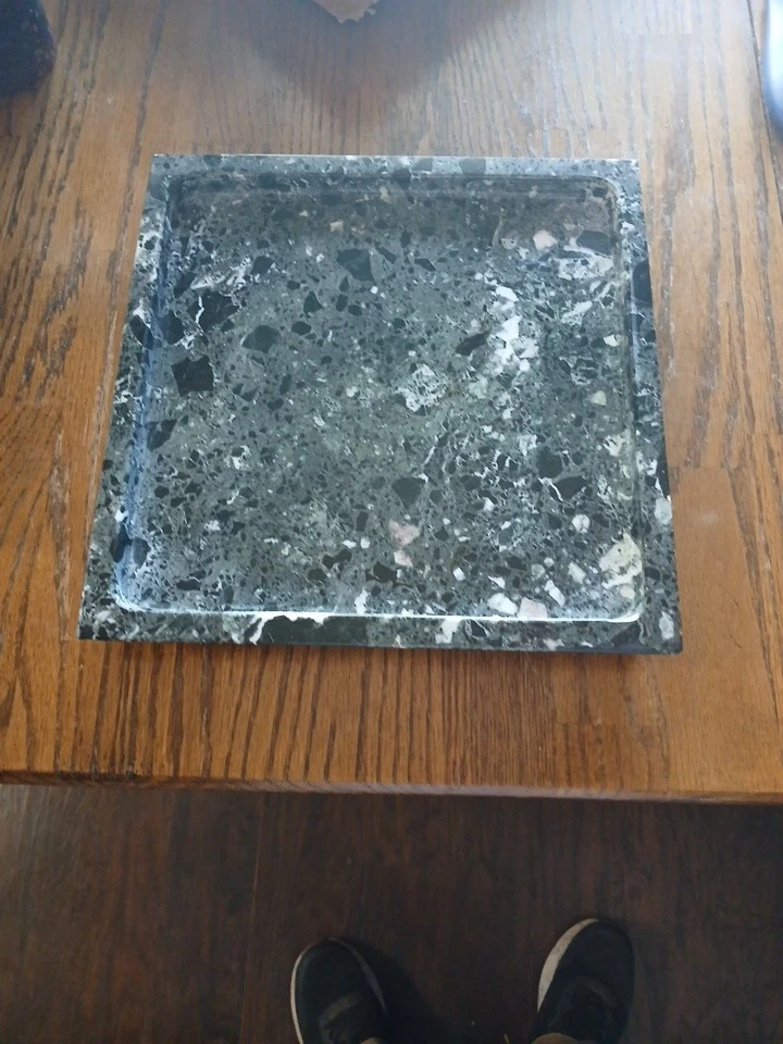 Bandeja de mármol radical negra 10 pulgadas comida hecha a mano para mesa de cocina-maquillaje Foto 1 de 1