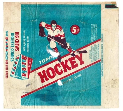 1954 Topps Gum Co. Hockeykarte 5 Cent Wachsverpackung robust! - Bild 1 von 4