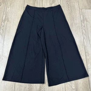 J. Jill High Rise Wide Leg Black Cropped Pants Women's Size 15 - Picture 1 of 11