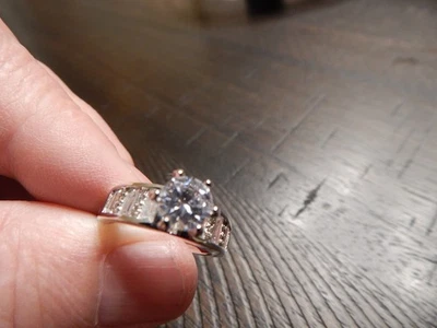 anillos mujer talla 8 topacio blanco (R8) Foto 1 de 4