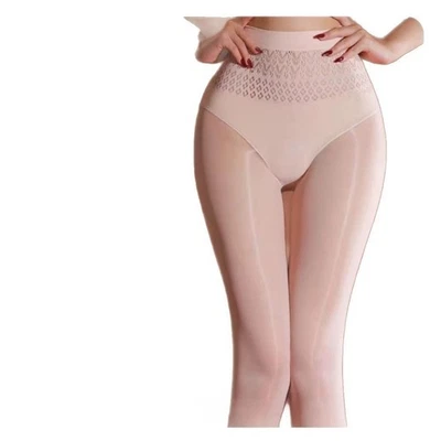 Pantimedias de entrepierna sin costuras brillantes al aceite 900 agujas medias de alta densidad Foto 1 de 4