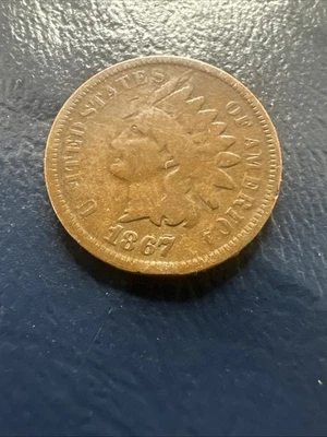 1867/67 Indian Head Penny Coin FS-301 Uncertified Ungraded - Image 1 of 3