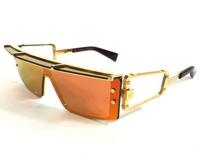 Gafas de sol Balmain WONDER BOY III BPS-127C-145 GLD-ROD doradas rojas marcos rectangulares Foto 1 de 4