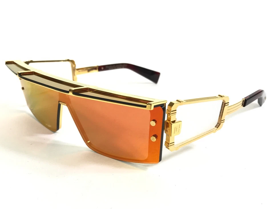 Gafas de sol Balmain WONDER BOY III BPS-127C-145 GLD-ROD doradas rojas marcos rectangulares Foto 1 de 4