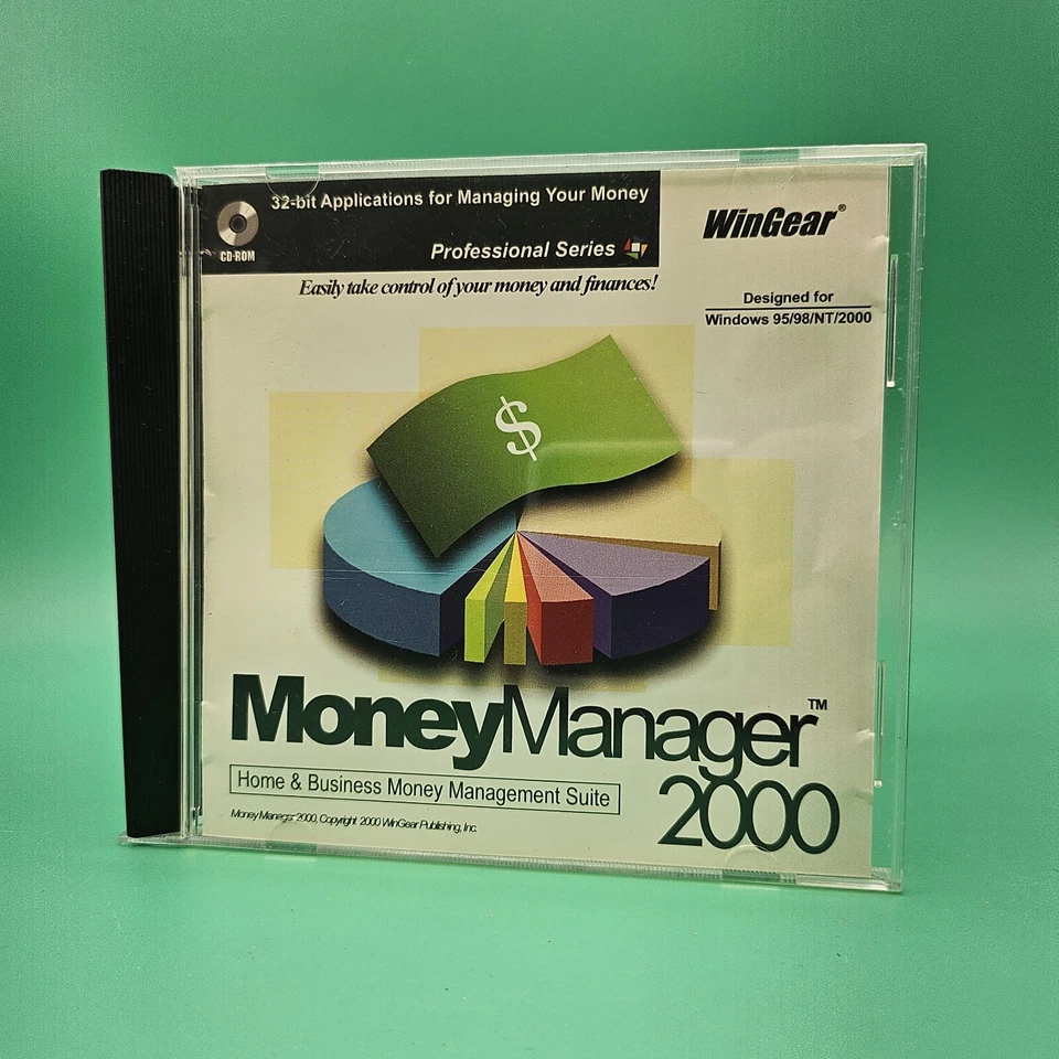 Money Manager 2000 Personal Financial Management CD-ROM Win 95 98 NT Vintage CIB - Image 1 of 3