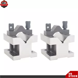 Strumento multiuso 2-3/8" × 2-3/8" × 2" V blocco e morsetto calibro calibro macchinista nuovo - Foto 1 di 12