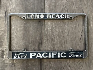 Vintage Long Beach Pacific Ford License Plate Frame by Robert W Brown - Picture 1 of 6