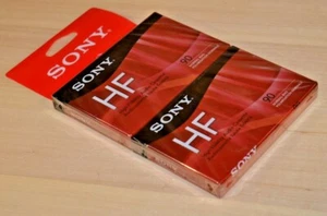 SONY HF High Fidelity (2) Blank New Normal Bias Audio Cassette Tapes 90 Minute  - Picture 1 of 5