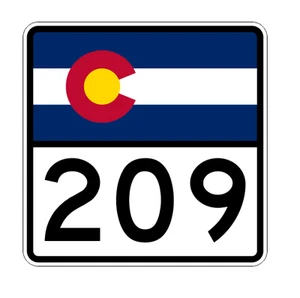 Colorado State Highway 209 Sticker Decal R2227 Highway Sign - Picture 1 of 1