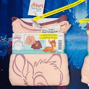 Disney Baby - Baby Mädchen Bambi Langarm T-Shirts 2-6M & 6-12M - Bild 1 von 4