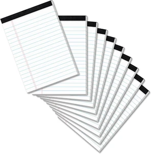 10 Pads Legal Pads 4X6 Inch Lined Ruled Perforated Writing Pad Small Notepads fo - Picture 1 of 12