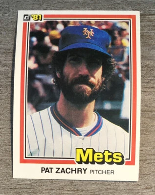 Pat Zachry 1981 Donruss Mets #275  *D197* Set Break - Image 1 of 2