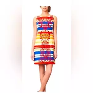 Anthropologie Tabitha Rainbow Fiesta Embroidered Dress size 4 - Picture 1 of 6