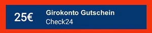 Check24 25€ Girokonto Cashback Link Gutschein  - Bild 1 von 1