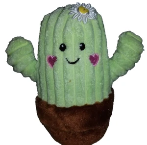 Daisy The Happy Hugs Heart Cactus Plush Silly Smiley Stuffed Desk Buddy 7” x 4” - Picture 1 of 5
