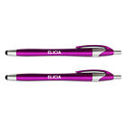 Pink Stylus Ball Point Pen for Touch Screen Devices 2 Pack Names Female E Elfr