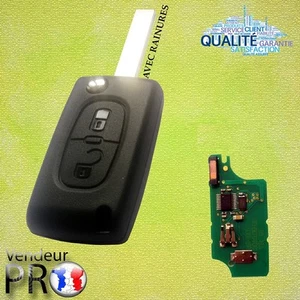 CE0523 ? KOMPLETTER SCHLÜSSEL FERNBEDIENUNG PLIP PEUGEOT 107 207 208 307 308 SW 407 807 - Bild 1 von 1
