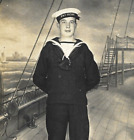 WW1 Photo Postcard Handsome HMS Victory Sailor Royal Navy Military Faux Ship