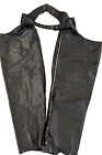 Frontier Leathers Motorcycle Leather chaps 4x mens unisex Black plus heavy 4XL