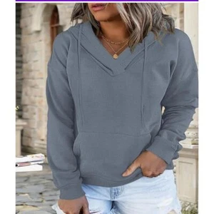 Women's Sweater Blue-Gray SIZE L Polyester/Spandex - Picture 1 of 5