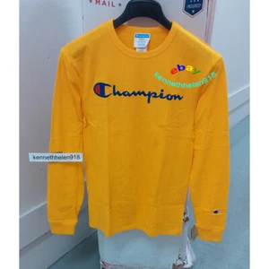 CHAMPION HERITAGE BESTICKTES LANGARM T-SHIRT GOLD GELB HERREN GR. XS, S, M - Bild 1 von 19