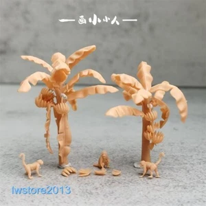 1/64 Banana Tree Monkey Animal Scene Miniatures Figures For Cars Vehicles Toys - Picture 1 of 6