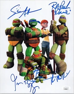 TEENAGE MUTANT NINJA TURTLES (Cast x5) Hand-Signed 8x10 photo (JSA COA) TMNT - Picture 1 of 2