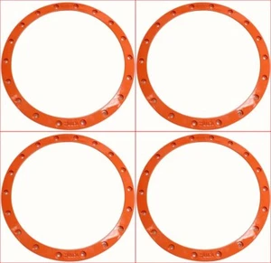 4x Orange Beadlock Beadrings for 17" KMC XD Series XD132 Wheels - Picture 1 of 1