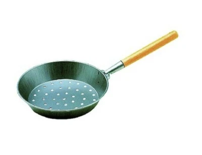 Padella Caldarroste Arrosticastagne Castagne manico legno cm.26 - Immagine 1 di 2