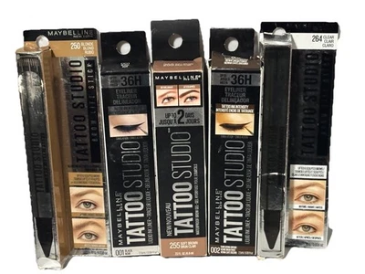 Maybelline Tattoo Studio LOT ; TATTOO STICK, EYELINER, BLONDE, BROWN, CLEAR, BLK - Image 1 of 4