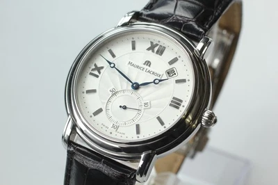 [w/Box ] Maurice Lacroix Masterpiece MP7028 40mm Manual Winding Watch White Dial - Image 1 of 4