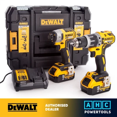Dewalt DCK266P2T Combi Drill and Impact Driver XR 18V Brushless Kit (2 x 5.0ah) - Image 1 of 4
