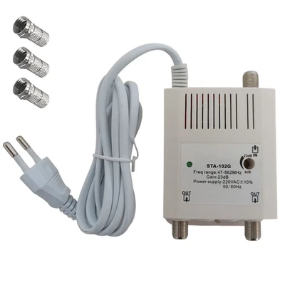 Verstärker Tv-Antenne Innen- Digital Terrestrisch Filter 5G 23 DB 1 IN 2OUT - Bild 1 von 4