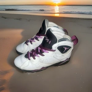 Nike Air Jordan VII 7 Retro GG GS White Fuchsia Glow Purple  442960-127 Sz 5.5Y - Picture 1 of 24