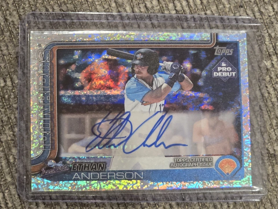  2025 Topps Pro Debut ETHAN ANDERSON Sparkle Foil Auto /175 Orioles Iron Birds - Image 1 of 1