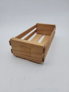 Napa Valley Cassette Tape Storage Holder Wooden Crate Wood Box Holds 12 Tapes - Picture 1 of 9
