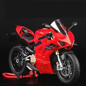 1:9 Ducati Panigale V4S Alloy Diecast Motorcycle Model Motorbike Sound and Light - Picture 1 of 6