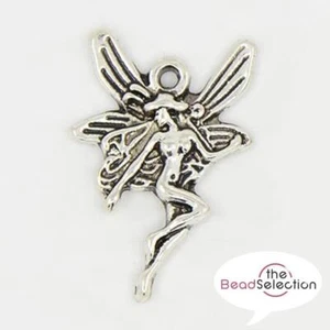 10 CIONDOLI FATA ARGENTO TIBETANO 22mm Angelo creazione gioielli C80 - Foto 1 di 3
